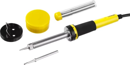 Набор для паяльных работ STAYER &quot;PROFI&quot; PROTerm, 55312-40-H5, паяльник 55300 + подставка + припой + жало сменное + канифоль, 40 Вт 55312-40-H5 купить в Ижевске