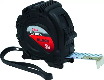 Рулетка Black 5 м х 19 мм обрезиненный корпус  MATRIX 31014 купить в Ижевске
