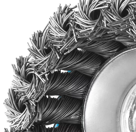 ЗУБР &quot;ПРОФЕССИОНАЛ&quot;. Щетка чашечная для УШМ, плетеные пучки стальной проволоки 0,5мм, 80ммхМ14 35275-080_z02 купить в Ижевске