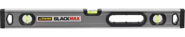 Уровень STAYER "PROFESSIONAL" "BlackMax" коробчатый усиленный с ручками, утолщенный особопроч профиль, 0,5мм/м, 3 ампулы, 60см 3475-060 купить в Ижевске