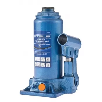 Домкрат гидравлический бутылочный 5 т h подъема 197–382 мм STELS 51097 купить в Ижевске