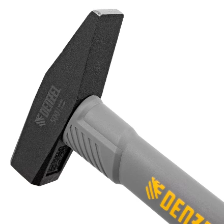 Молоток слесарный, 500 г Denzel 10485, кованый, фибергласовая рукоятка c TPR покрытием купить в Ижевске