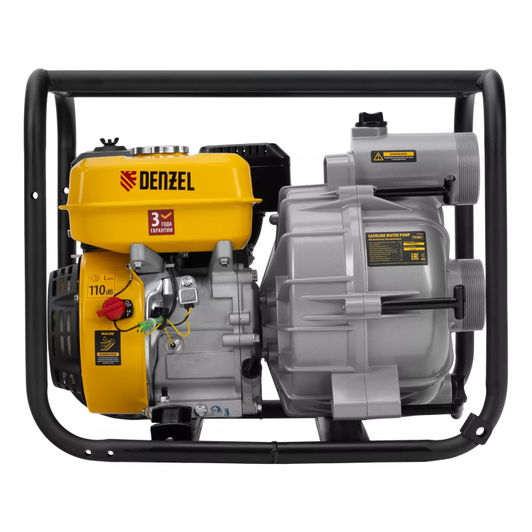 Мотопомпа бензиновая для грязной воды Denzel PX-80D7 99206, 7 л.с., 3", 1300 л/мин, глуб 8 м,напор 30 м купить в Ижевске