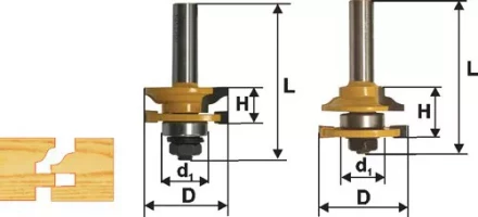 Набор фрез комбинированных рамочных хвостовик 12 мм 2 штуки 46535 купить в Ижевске