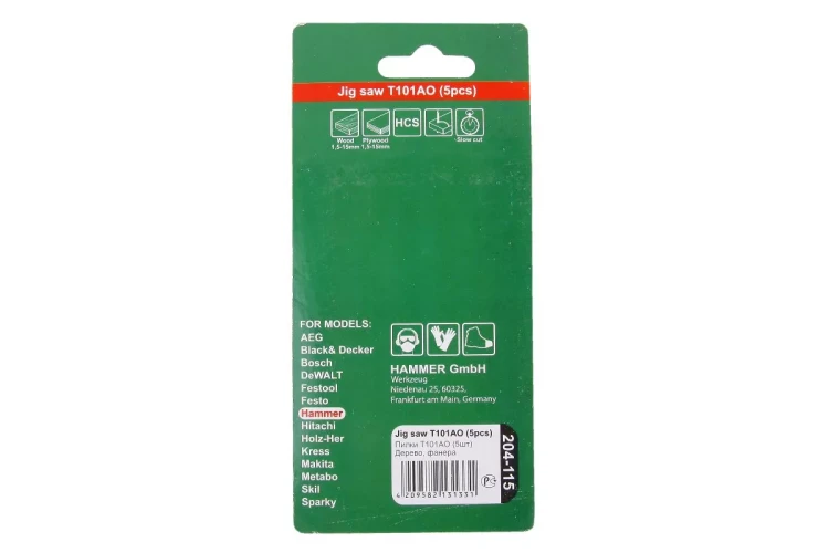Пилки для лобзика HAMMER JG WD T101AO (5шт.) купить в Ижевске