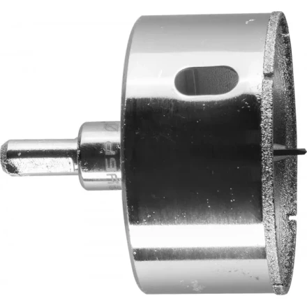 Коронка ЗУБР алмазная в сборе по кафелю, керамике с центрирующим сверлом и имбусовым ключом, зерно 60, 65мм 29850-65 купить в Ижевске