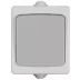 Выключатель СВЕТОЗАР &quot;АВРОРА&quot; проходной, одноклавишный, IP44, цвет серо-белый, 10А/~250В SV-54340-W купить в Ижевске