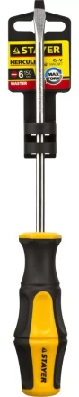 Отвертка STAYER &quot;MASTER&quot; &quot;HERCULES&quot;, Сr-V, противоскользящая рукоятка, SL6,0x150мм 25051-06-15_z02 купить в Ижевске
