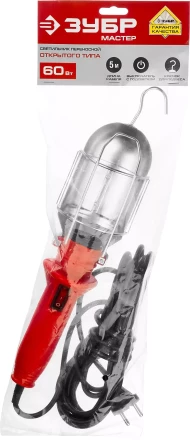 Светильник переносной с выключателем, 5м, 60 Вт/220В, ЗУБР 61802_z01 купить в Ижевске