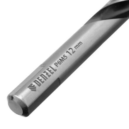 Сверло спиральное по металлу Denzel 12 x 151мм, Р6М5, Golden Tip, многогранная заточка, 718287 купить в Ижевске