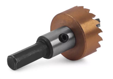 HSS-TiN коронка MESSER  28мм с центр. сверлом и толкающей пружиной для  лист. материала  до 2 мм ц/х купить в Ижевске