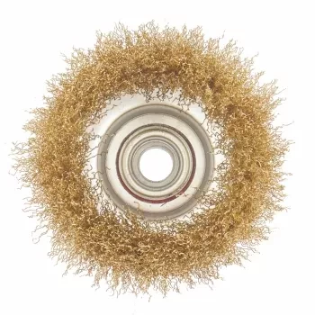 Щетка для УШМ 65 мм М14 &quot;чашка&quot; латунированная витая проволока  MATRIX 74603 купить в Ижевске