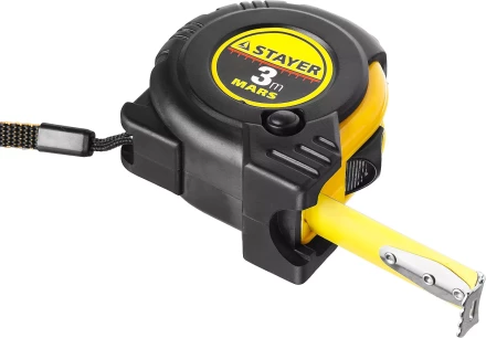 Рулетка STAYER "PROFI" "MARS", обрезиненный корпус, утолщенное полотно, 3мх16мм 34131-03_z01 купить в Ижевске