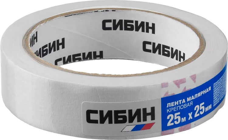 CИБИН. Малярная лента, креповая, 25мм х 25м 12111-25_z01 купить в Ижевске