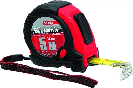 Рулетка Status magnet fixation 3 м х 16 мм обрезиненный корпус зацеп с магнитом  MATRIX 31019 купить в Ижевске