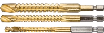 ЗУБР &quot;ЭКСПЕРТ&quot;. Набор сверл фрезеровальных по дереву и тонкому листовому металлу, шестигранный хвостовик 1/4&quot;, 6,8,10мм, 3 пред 29966-H3 купить в Ижевске