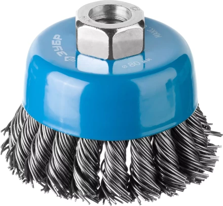 ЗУБР &quot;ПРОФЕССИОНАЛ&quot;. Щетка чашечная для УШМ, плетеные пучки стальной проволоки 0,8мм, 80ммхМ14 35277-080_z02 купить в Ижевске