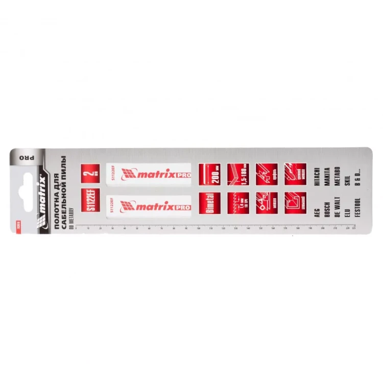 Полотна по металлу для сабельной пилы S1122EF 200/1,4мм Bimetal 2 штуки PRO Matrix 782010 купить в Ижевске