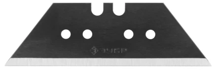 Лезвия ЗУБР &quot;ЭКСПЕРТ&quot;, &quot;ВОРОНЕНЫЕ&quot;, трапециевидные, улучшенная инструментальная сталь У12А, тип А24, в боксе, 10шт 09717-24-10 купить в Ижевске