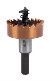 HSS-TiN коронка MESSER 30мм с центр. сверлом и толкающей пружиной для лист. материала до 2 мм ц/х