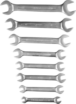 Набор ЗУБР &quot;ПРОФИ&quot;: Ключ гаечный рожковый, Cr-V сталь, хромированный, 8х24мм, 8шт 27027-H8 купить в Ижевске