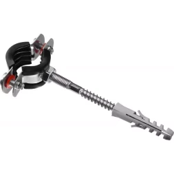 Хомут трубный с гайкой, оцинкованный, в комплекте с сантехнической шпилькой и дюбелем, 1/2", 1шт, ЗУБР Мастер 37866-20-24 37866-20-24_z01