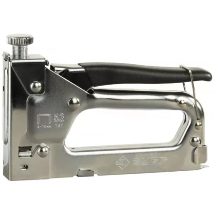 Пистолет ЗУБР скобозабивной металлический пружинный, регулируемый, тип 53, 4-14мм 4-31565 купить в Ижевске