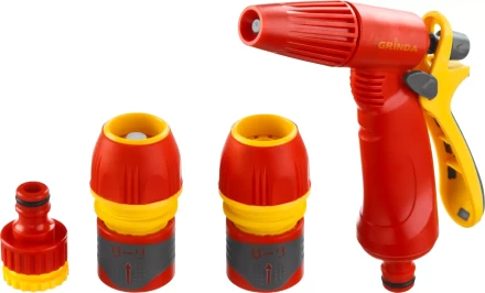 Набор GRINDA &quot;PREMIUM&quot; поливочный: Распылитель пистолетный с регулируемым соплом, 2 универсальных соединителя, адаптер внешний 1/2&quot;-3/4&quot; 8-427385_z02 купить в Ижевске