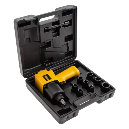 Ударный пневмогайковерт IW860+набор головок, 1/2&quot;, 7000 об/мин, 868 Нм Denzel 57473 купить в Ижевске