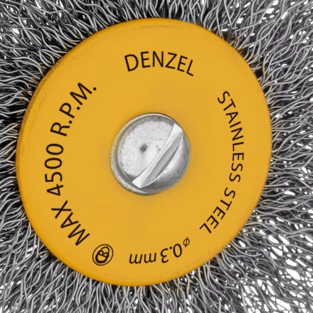 Набор щеток для дрели, 5 Плоских 25-38-50-63-75 мм, шпилька, нерж. вит. проволока Denzel 74495 купить в Ижевске