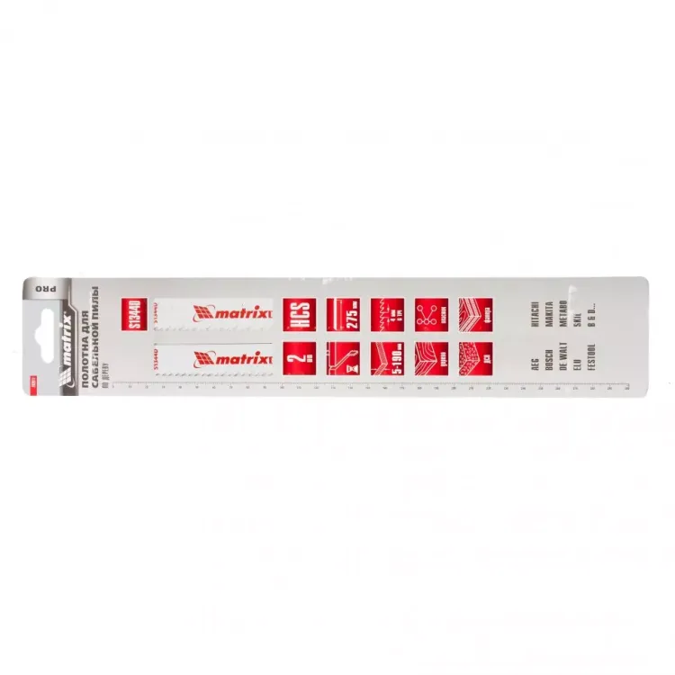 Полотна по дереву для сабельной пилы S1344D 275/4,3мм HCS 2 штуки  PRO Matrix 782011 купить в Ижевске