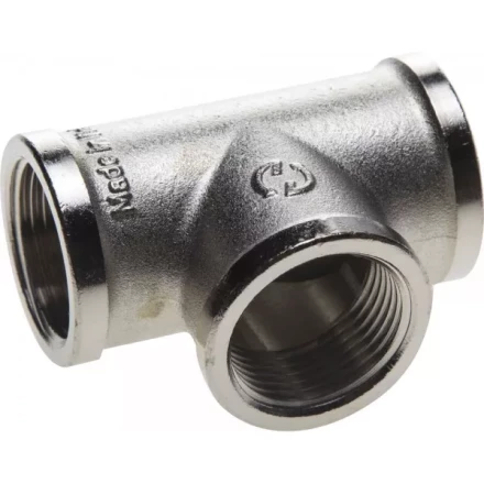 Тройник GENERAL FITTINGS никелированная латунь, г/г/г, 1/2&quot; 51052-1/2 купить в Ижевске