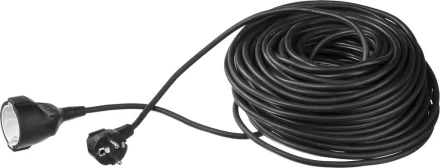 Удлинитель ЗУБР электрический, ПВС 3х1кв мм, черный, 1 гнездо, макс мощн 2200Вт, 30м 55013-30 купить в Ижевске