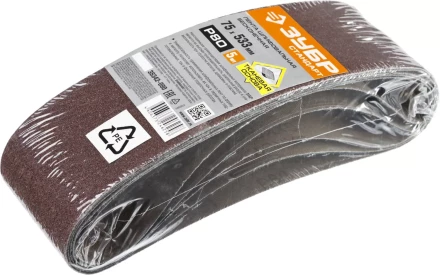 ЗУБР 75х457 мм, P40, лента шлифовальная СТАНДАРТ, для ЛШМ, 5 шт. (35342-040) купить в Ижевске