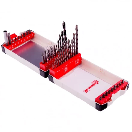 Набор сверл комбинированный сверла по металлу 1-6 мм бетону 4-8 мм дереву 3-8 мм биты 22 шт адаптер 44 предмета Pro Matrix 725644 купить в Ижевске