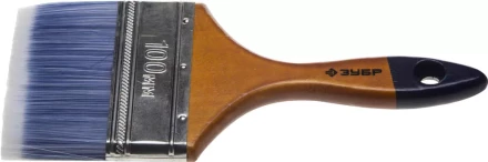 Кисть плоская  ЗУБР &quot;АКВА-МАСТЕР&quot;, искусственная щетина, деревянная ручка, 100мм 4-01007-100 купить в Ижевске