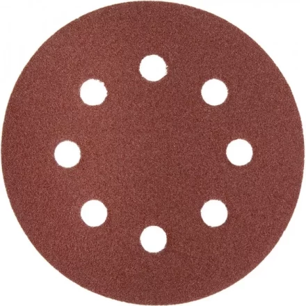 Круг шлифовальный ЗУБР &quot;МАСТЕР&quot; универсальный, из абразивной бумаги на велкро основе, 8 отверстий, Р100, 125мм, 5шт 35562-125-100 купить в Ижевске