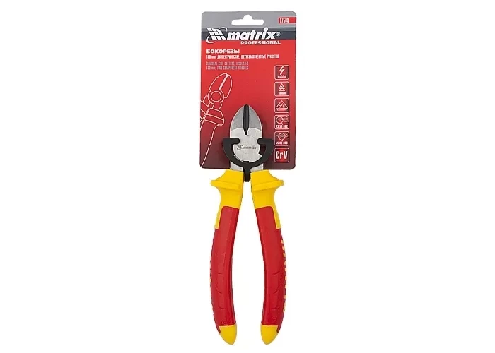Бокорезы  Insulated 180мм двухкомпонентные рукоятки MATRIX PROFESSIONAL 17508 купить в Ижевске