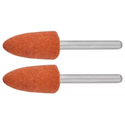 Конус ЗУБР абразивный шлифовальный на шпильке, P 120, d  9,5x19,0х3,2 мм, L 45мм, 2шт 35912