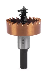 HSS-TiN коронка MESSER 35мм с центр. сверлом и толкающей пружиной для лист. материала до 2 мм ц/х