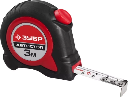 Рулетка ЗУБР "МАСТЕР", двухкомпонентный корпус, автостоп, 3м/16мм 34052-03-16 купить в Ижевске