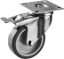 Колеса поворотные с тормозом из термопластичной резины с полипропиленовым диском серия ПРОФЕССИОНАЛ купить в Ижевске