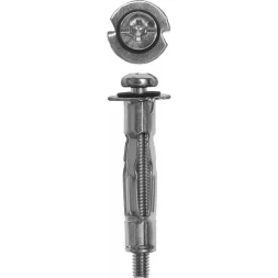 Анкер ЗУБР для пустотелых конструкций оцинкованный, с винтом PH2&SL, М4х38х15мм, ТФ6, 4шт 4-302476-04-038