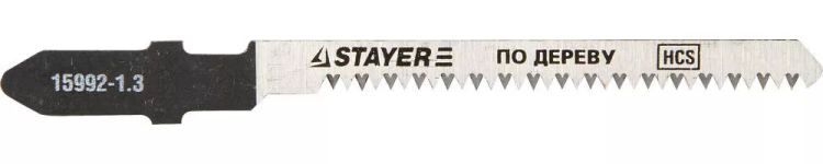 Полотна STAYER "PROFI", T101AO, для эл/лобзика, HCS, по дереву, фанере, ламинату, фигур. рез, EU-хвост., шаг 1,3мм, 50мм, 2шт 15992-1.3_z01 купить в Ижевске