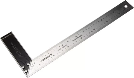 Угольник STAYER &quot;PROFI&quot; столярный, гравированная шкала, нержавеющее полотно 37мм, 400мм 3431-40_z01 купить в Ижевске
