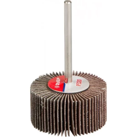 Круг шлифовальный ЗУБР &quot;МАСТЕР&quot; веерный лепестковый, на шпильке, тип КЛО, зерно-электрокорунд нормальный, P320, 15х30мм 36600-320 купить в Ижевске