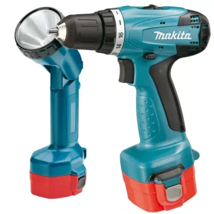Аккумуляторная дрель-шуруповерт Makita 6271DWPLE +фонарь купить в Ижевске