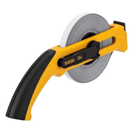 Рулетка геодезическая 50 м х 13 мм Denzel 31492, открытый корпус, металлическая лента купить в Ижевске