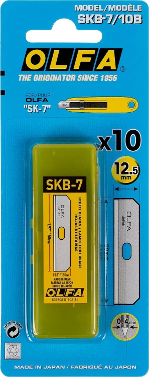 Лезвие OLFA специальное, для "OL-SK-7", 12,5мм, 10шт OL-SKB-7/10B купить в Ижевске