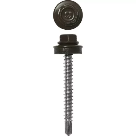 Саморезы ЗУБР окраш., RAL 8028 земел.-коричн., для крепл. кров. матер. к дерев. обреш., 4.8x80мм, 140шт 4-300315-48-080-8028 купить в Ижевске